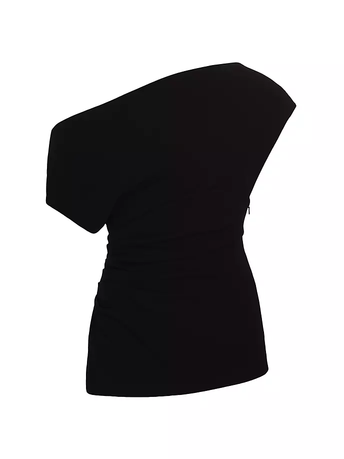

Топ со сборками и открытыми плечами Proenza Schouler, черный