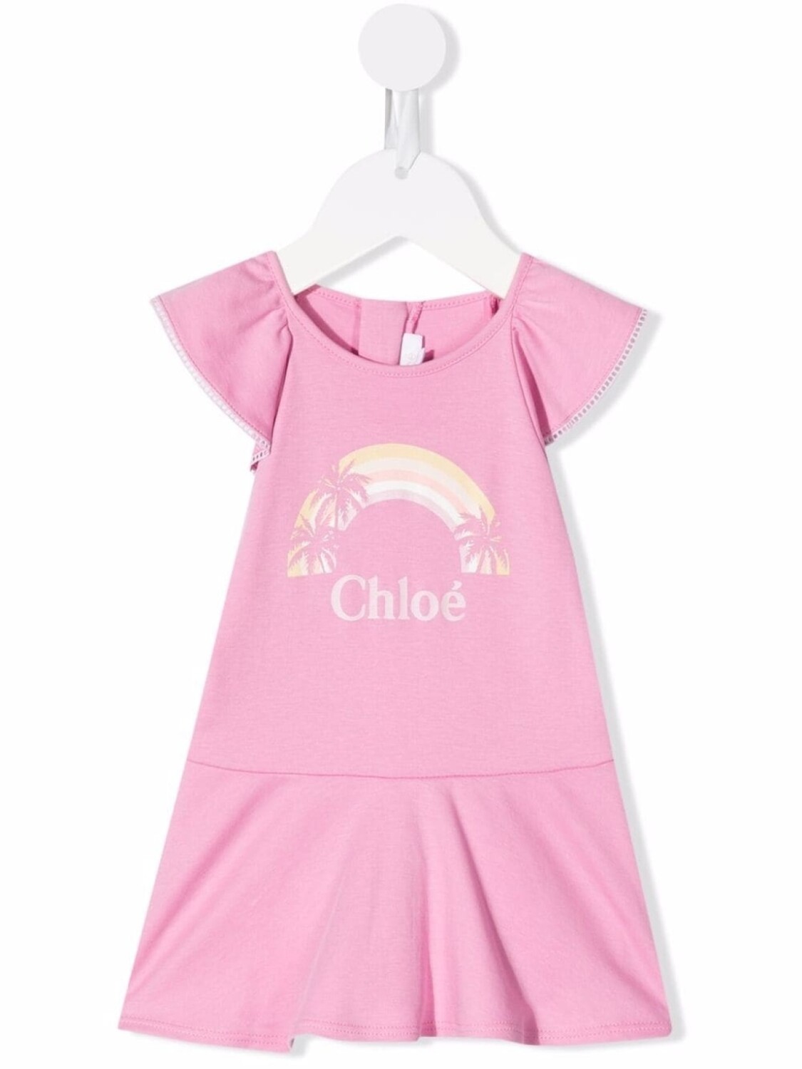 

Chloé Kids платье-футболка с логотипом, розовый