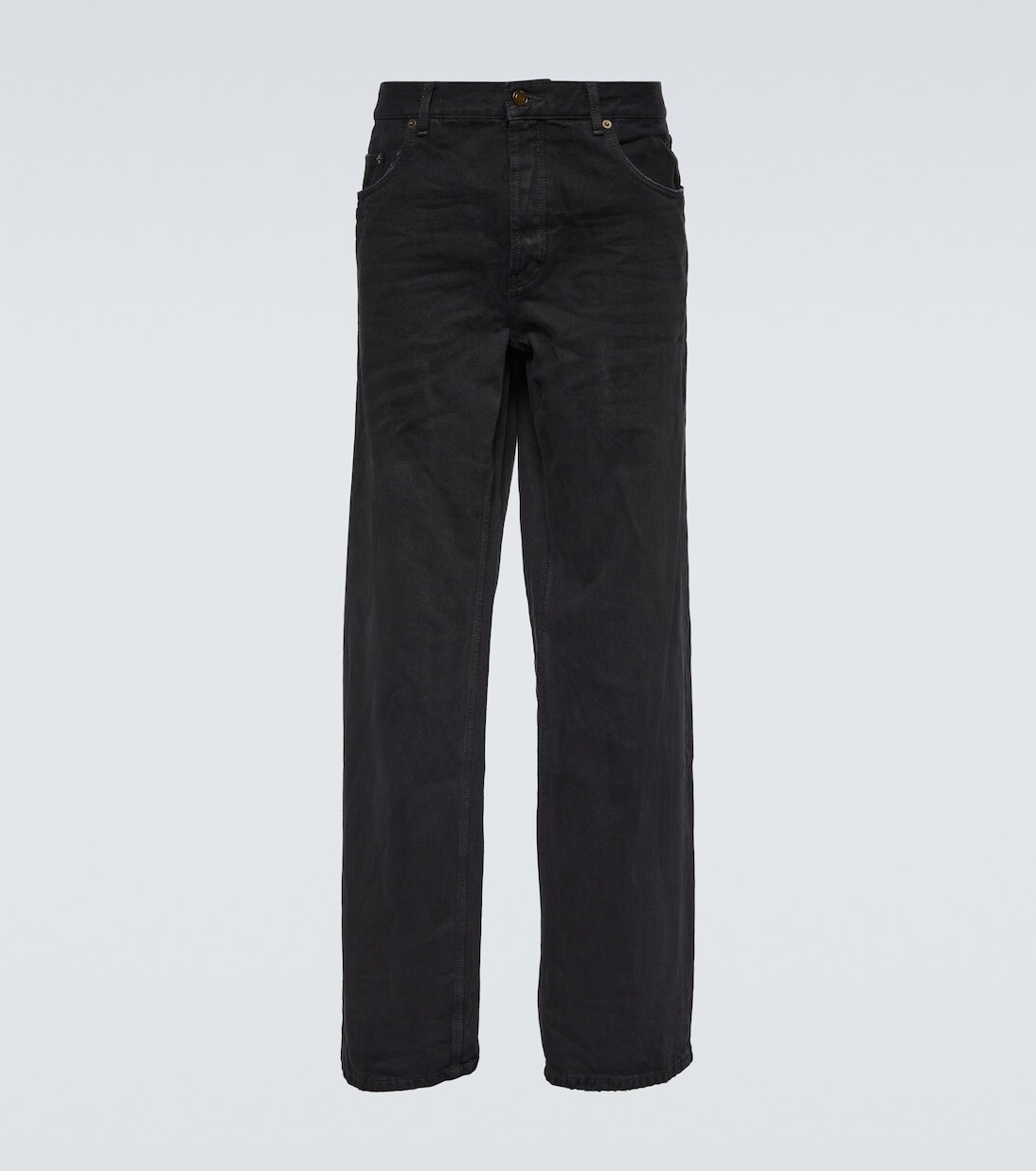 

Широкие джинсы Saint Laurent, черный