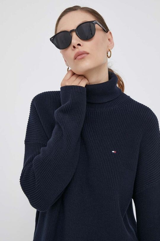 

Хлопковый свитер Tommy Hilfiger, темно-синий