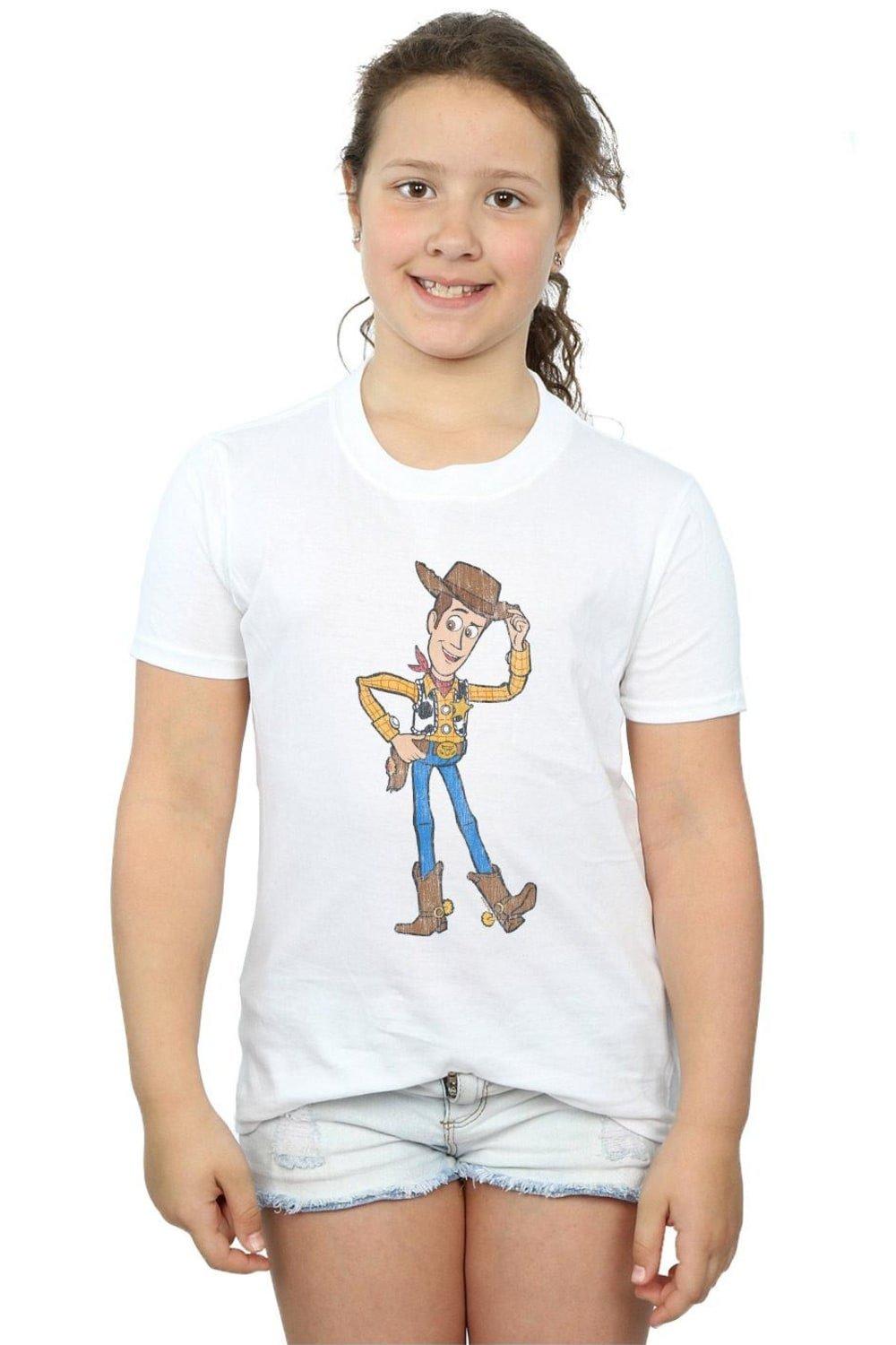 Хлопковая футболка «История игрушек 4: Шериф Вуди» Disney, белый пазлы для малышей история игрушек шериф вуди и мистер картофель детская логика