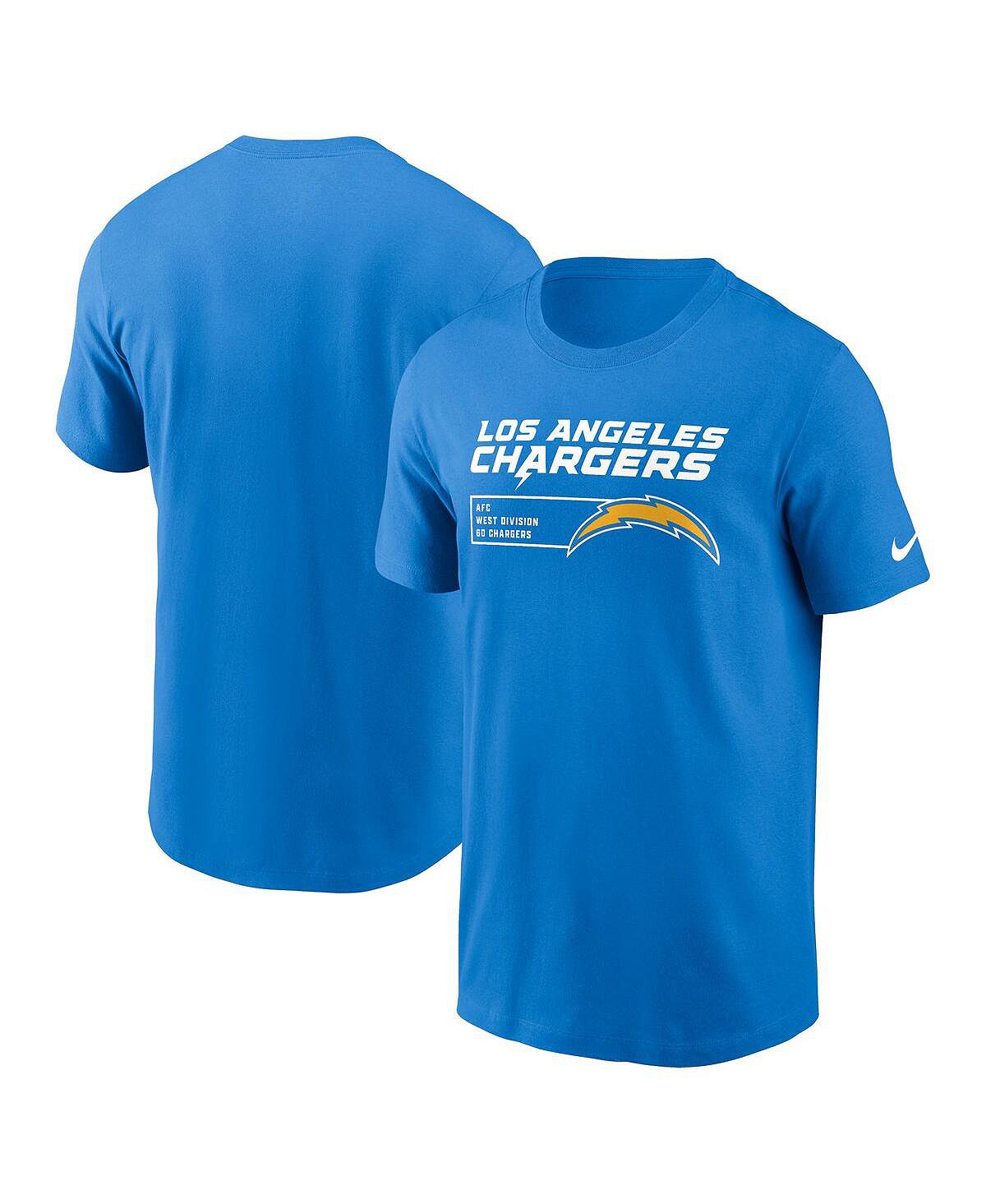 Мужская пудрово-синяя футболка Los Angeles Chargers Division Essential Nike