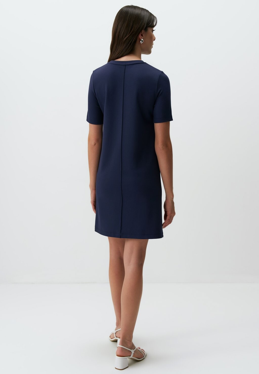 

Летнее платье Short Sleeve Crew Neck Basic Mini Jimmy Key, темно-синее
