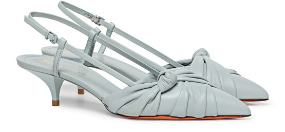 

Кожаная пятка на среднем каблуке Santoni