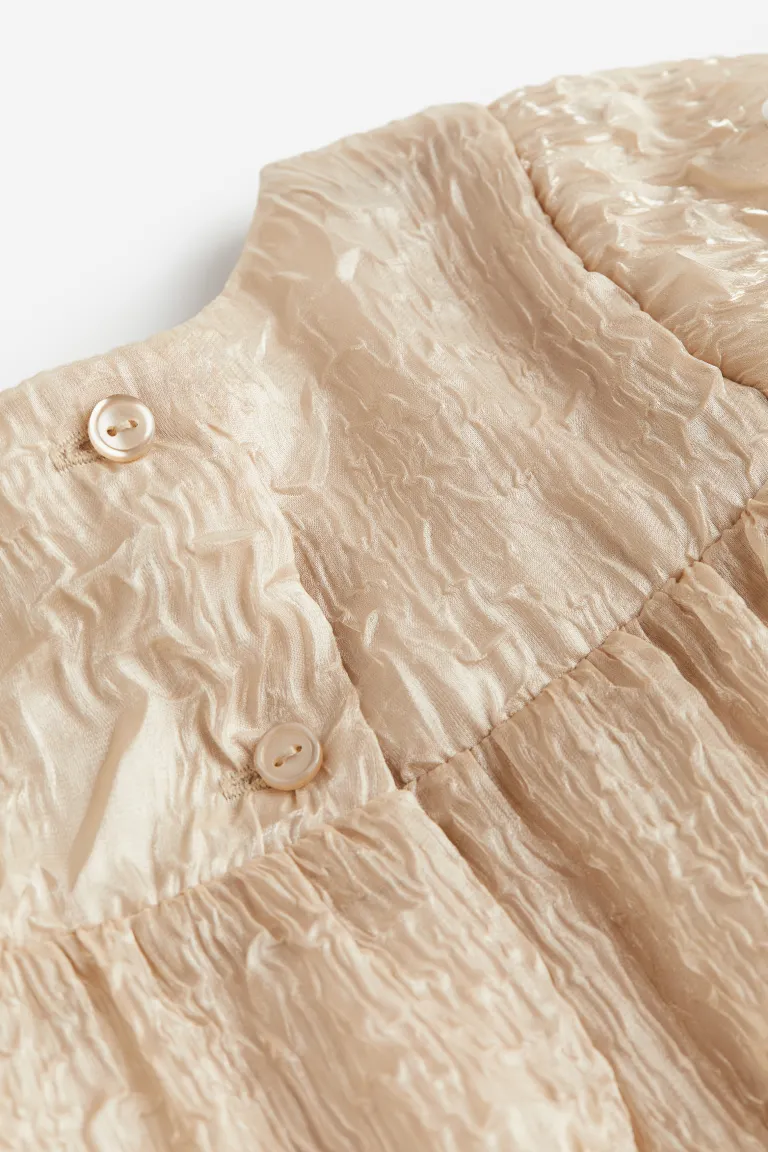 

Платье из мятой ткани H&M, бежевый