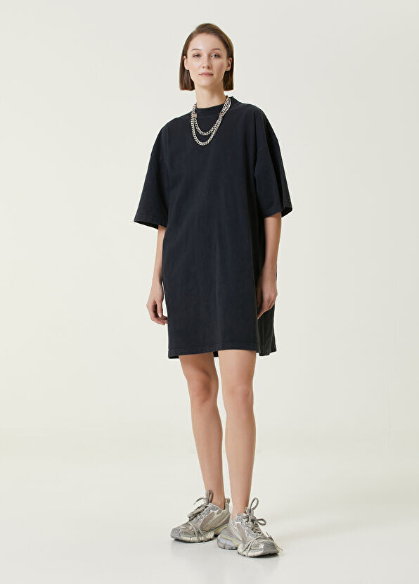 

Платье мини с логотипом Balenciaga, черный