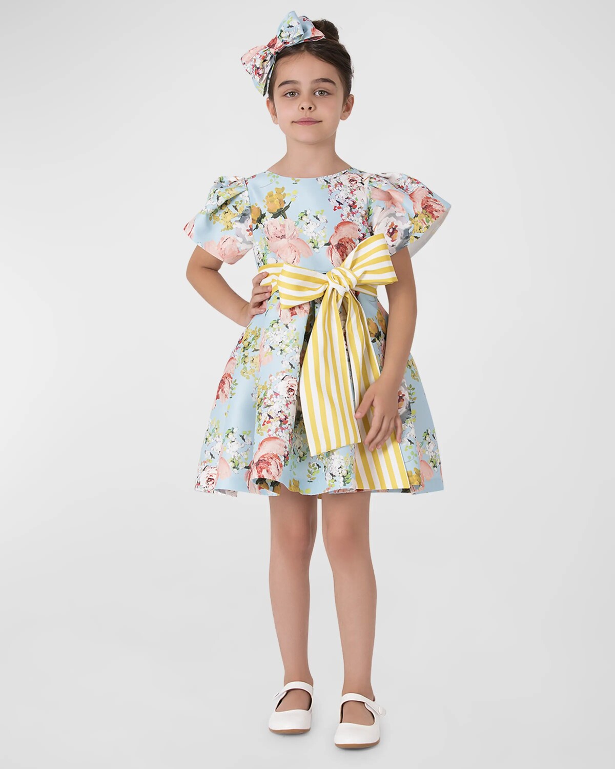 

Платье Enchanted Bow Flower для девочек, размер 3T-10 Mama Luma, цвет Blue & Yellow