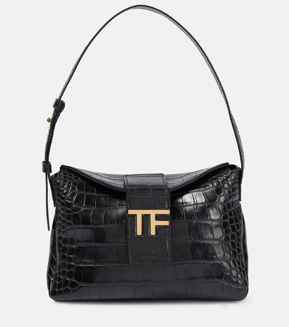 

Сумка на плечо TF Mini из кожи с эффектом крокодила Tom Ford, черный