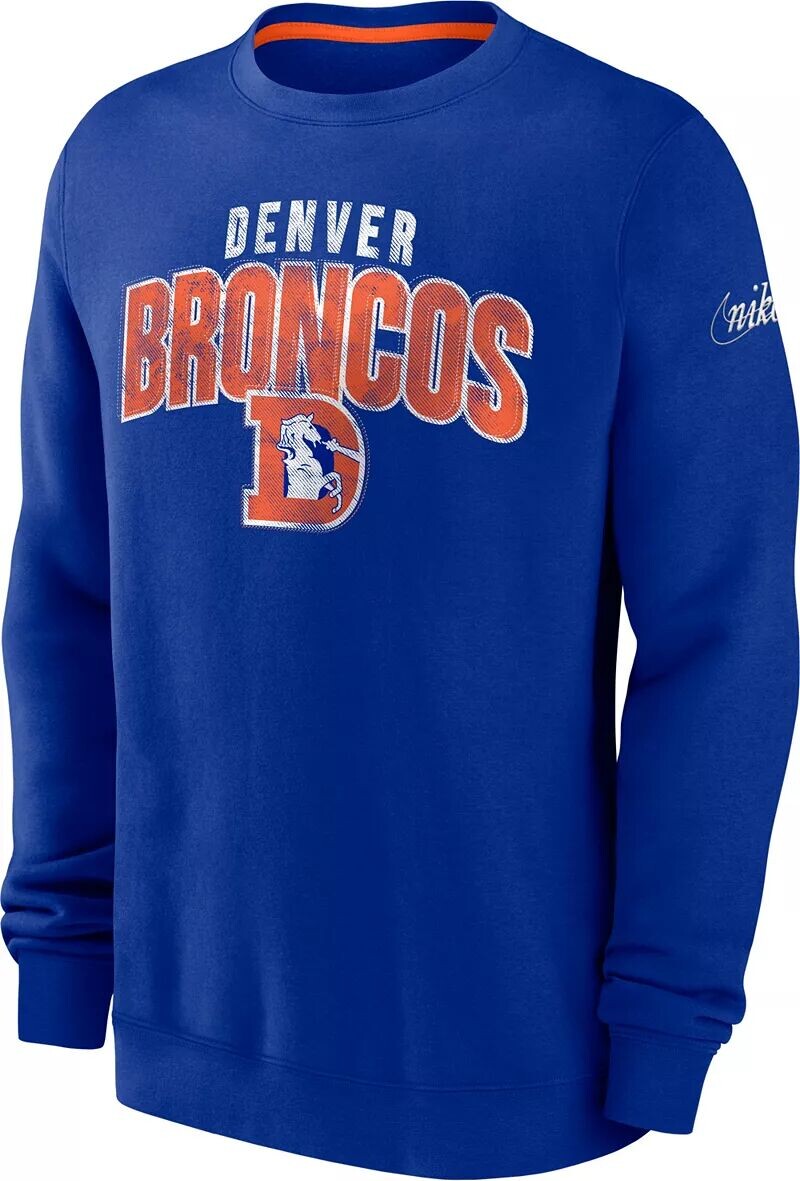 

Мужская толстовка Nike Denver Broncos Rewind Shout Royal Crew