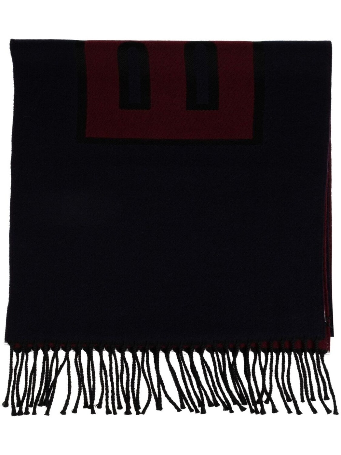 

Bally шарф с бахромой и логотипом, черный