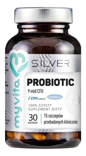 MyVita, Silver, Биологически активная добавка с пробиотиками 9 миллиардов КОЕ, 30 капсул