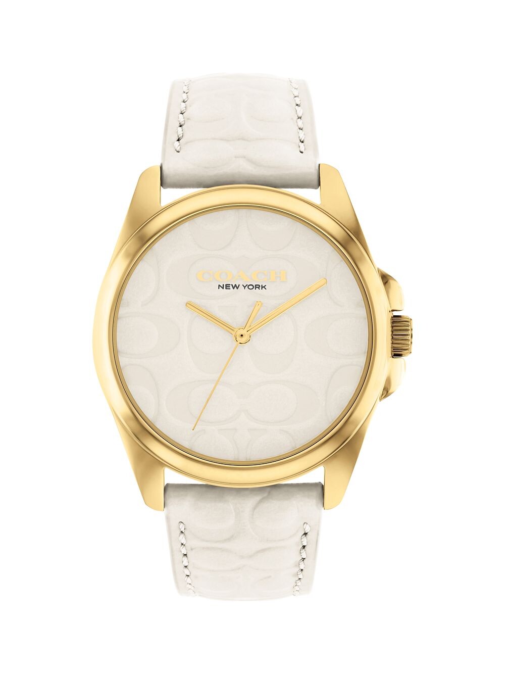 

Кожаные часы Greyson 36 мм с тиснением COACH, белый