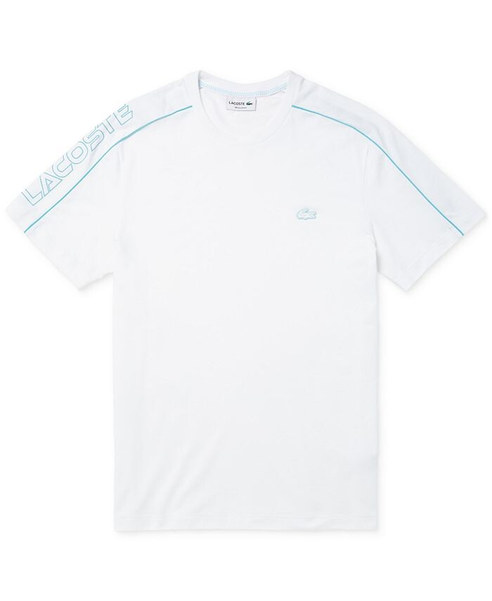 

Мужская футболка свободного кроя с контрастной окантовкой Lacoste, белый