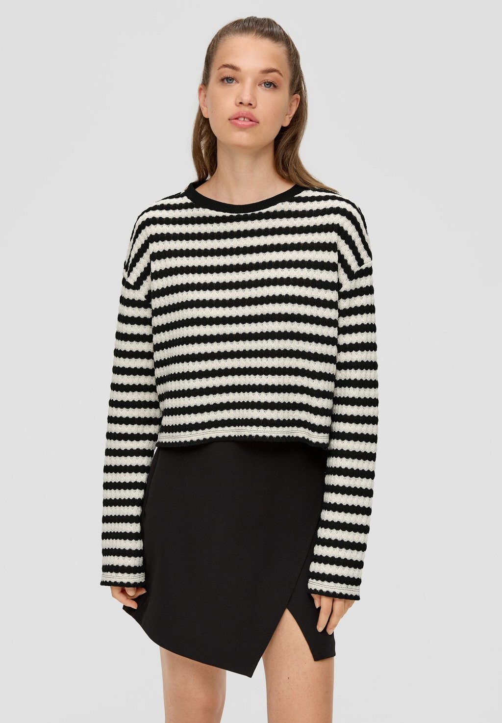

Рубашка с длинным рукавом IM CROPPED-DESIGN QS, цвет schwarz