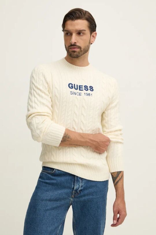 

ЭЛВИН свитер из смесовой шерсти Guess, бежевый