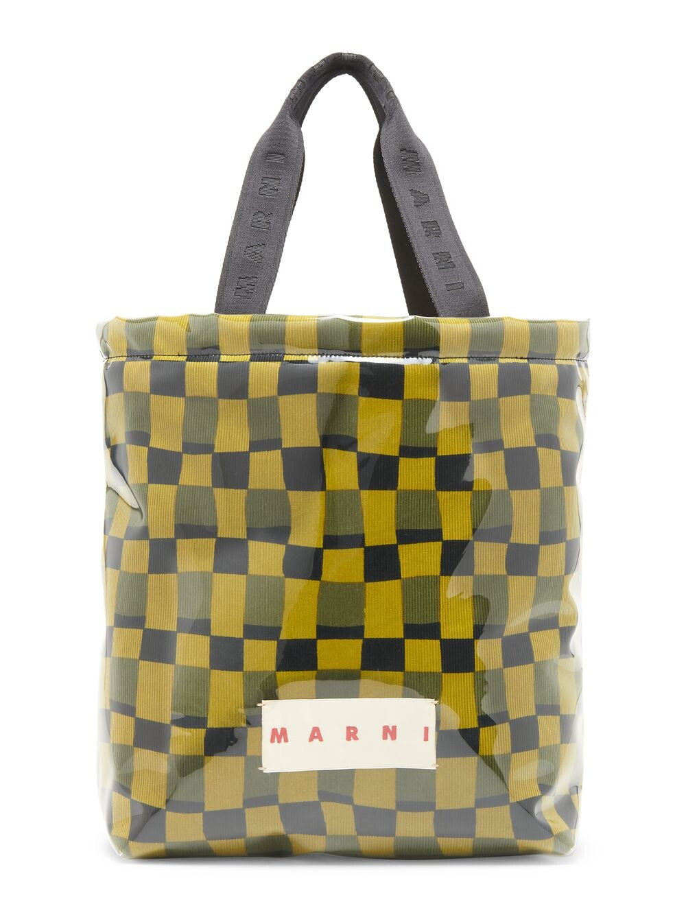 

Клетчатая большая сумка с логотипом Marni