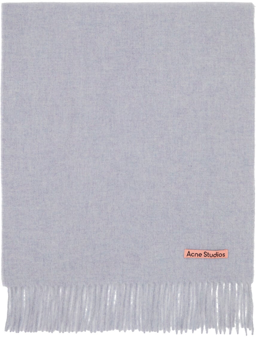 

Синий узкий шарф с бахромой Acne Studios