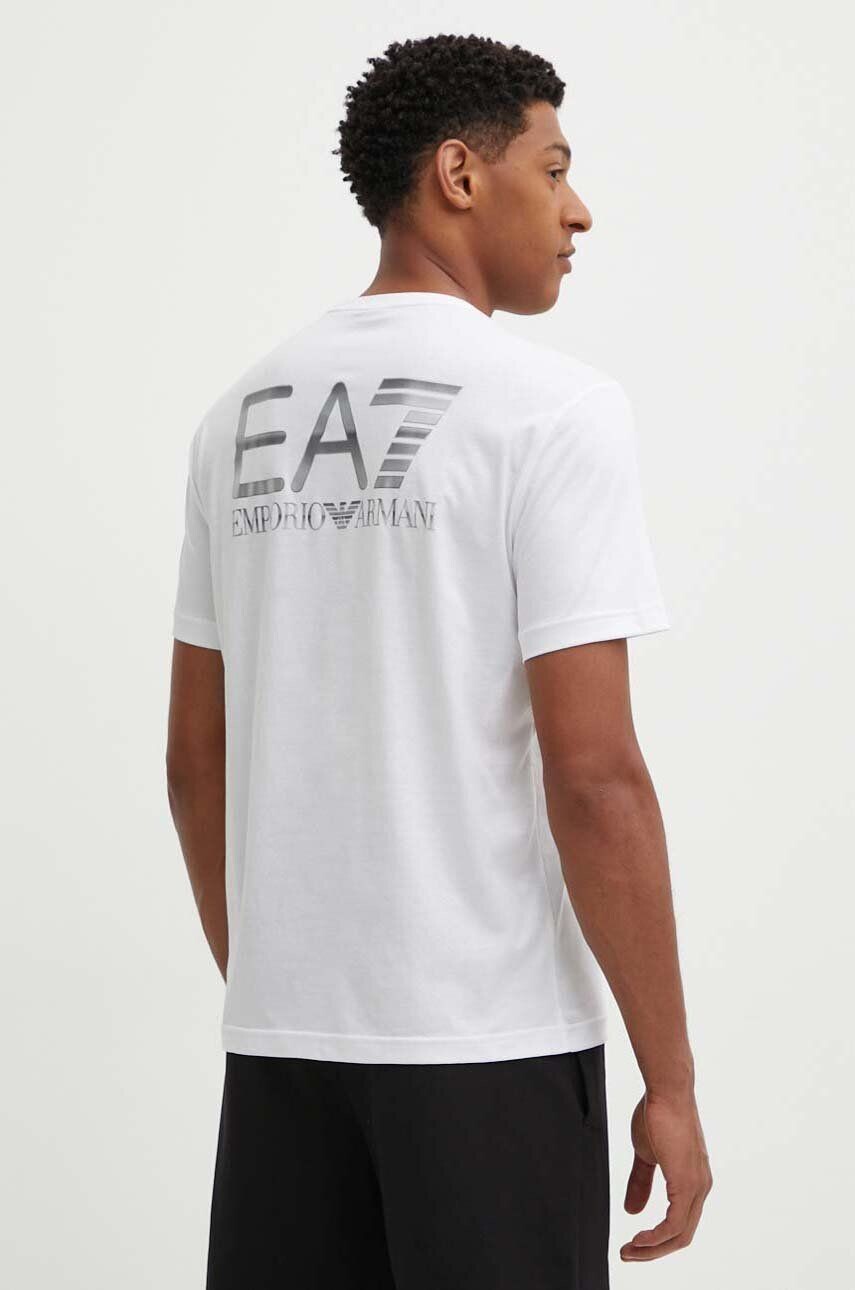 

Хлопковая футболка EA7 Emporio Armani, белый