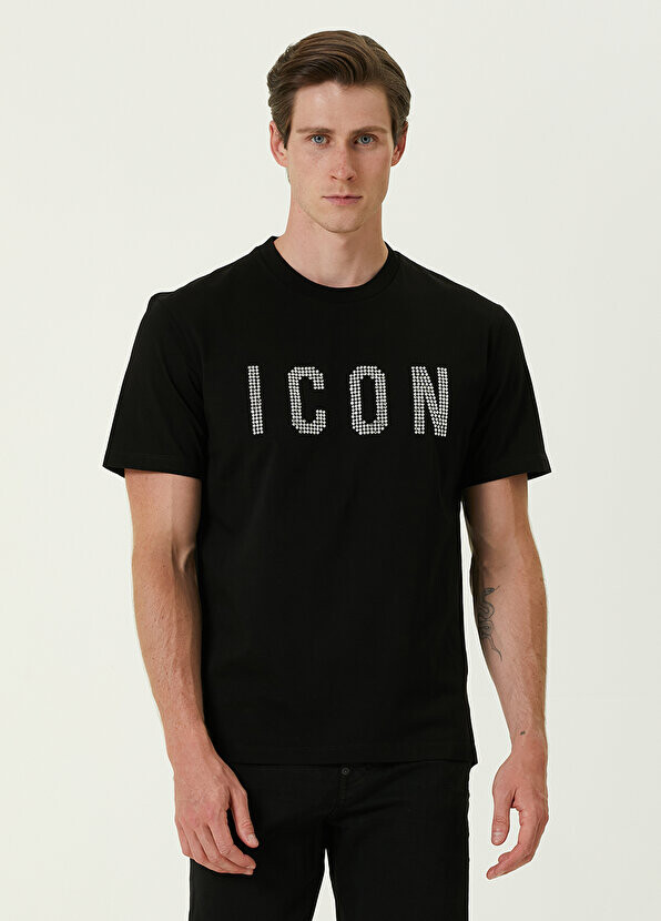 

Черная футболка классического кроя icon Dsquared2, Черный