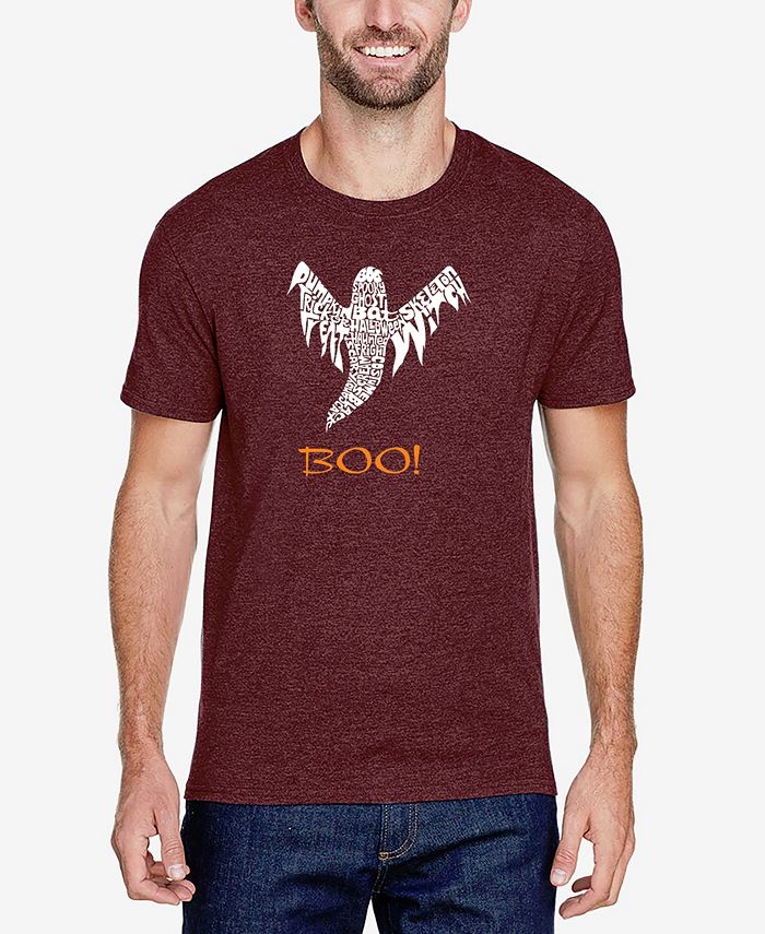 кружка лилия веселого хэллоуина Мужская футболка Halloween Ghost Premium Blend Word Art LA Pop Art, красный