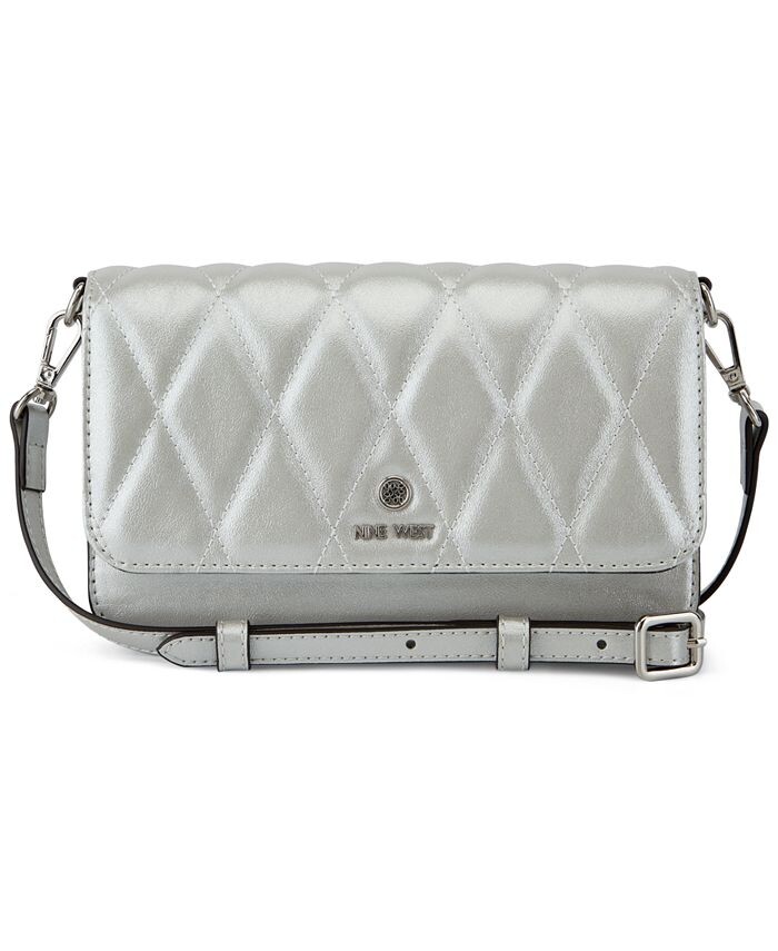 

Кошелек для телефона Linnette на веревочке Nine West, серебро