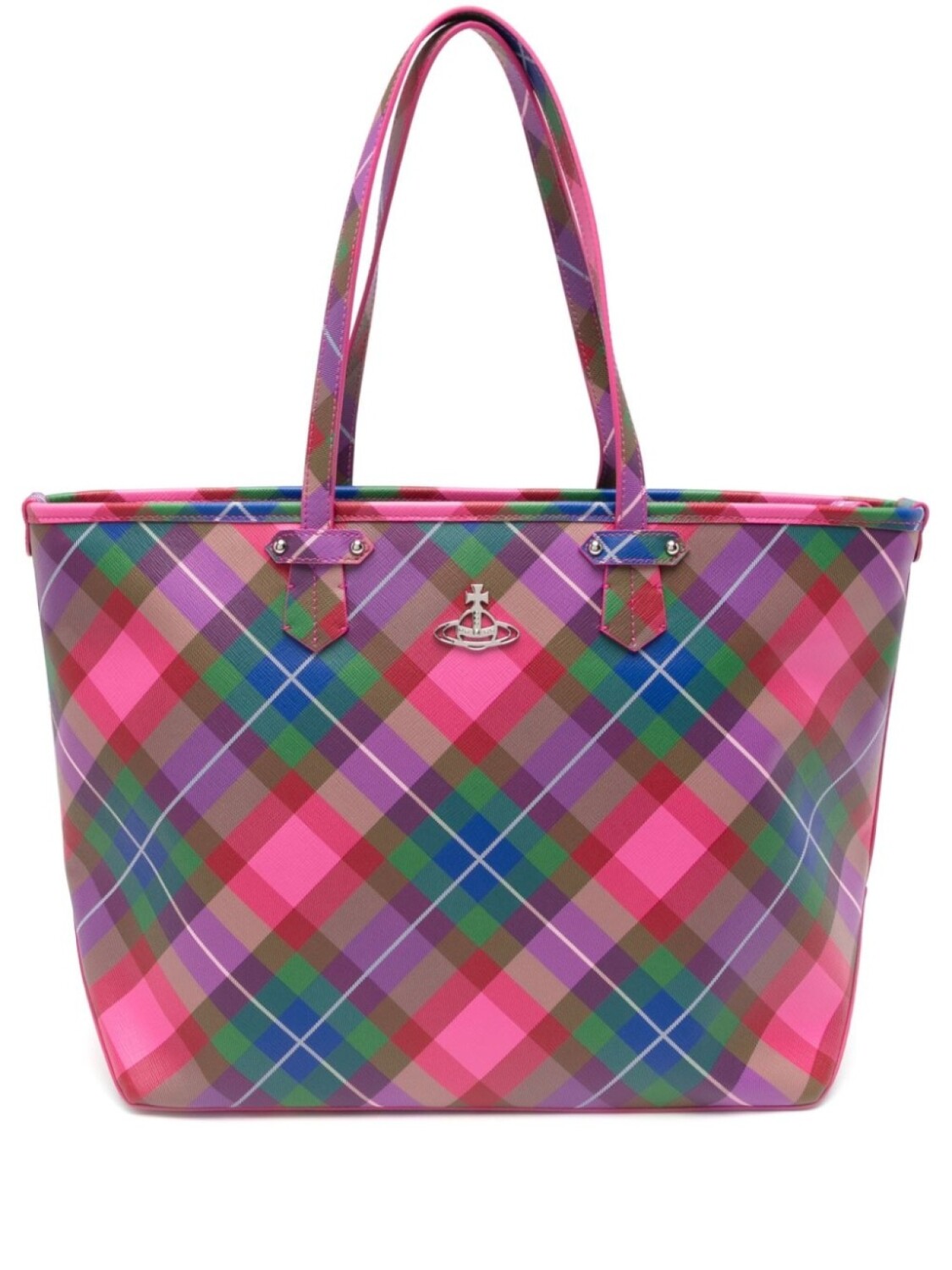 

Vivienne Westwood сумка-тоут Colette в клетку тартан, розовый