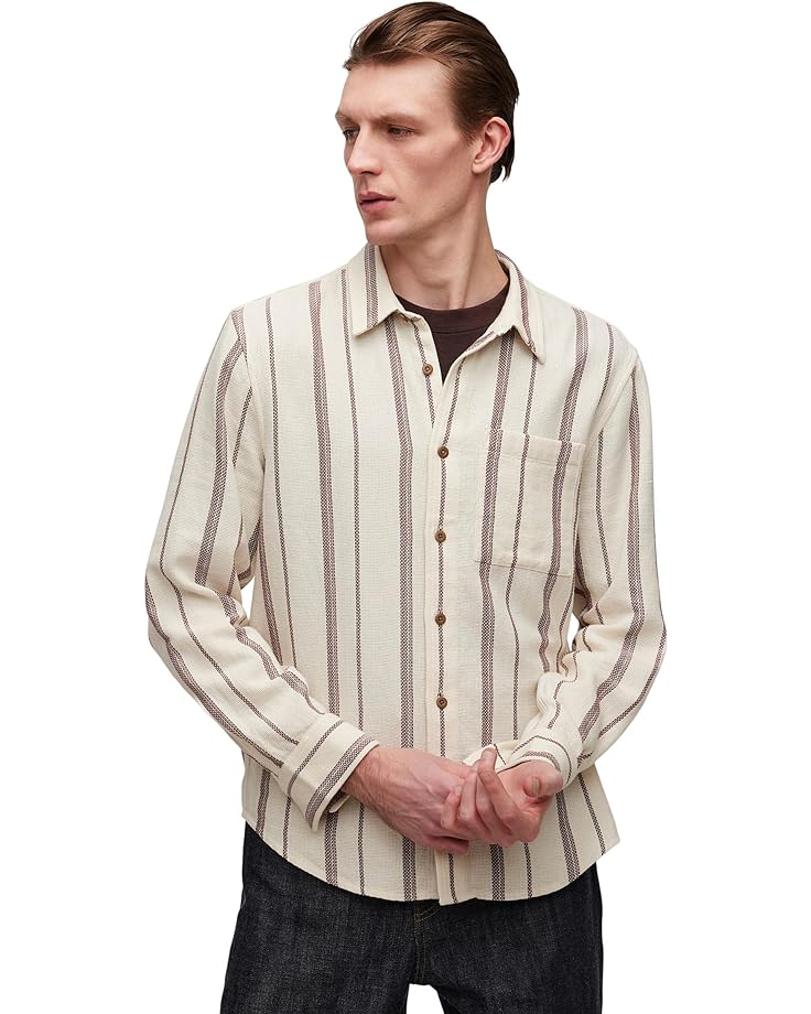 Рубашка Madewell Easy Long-Sleeve Shirt in Cotton Dobby, кремовый