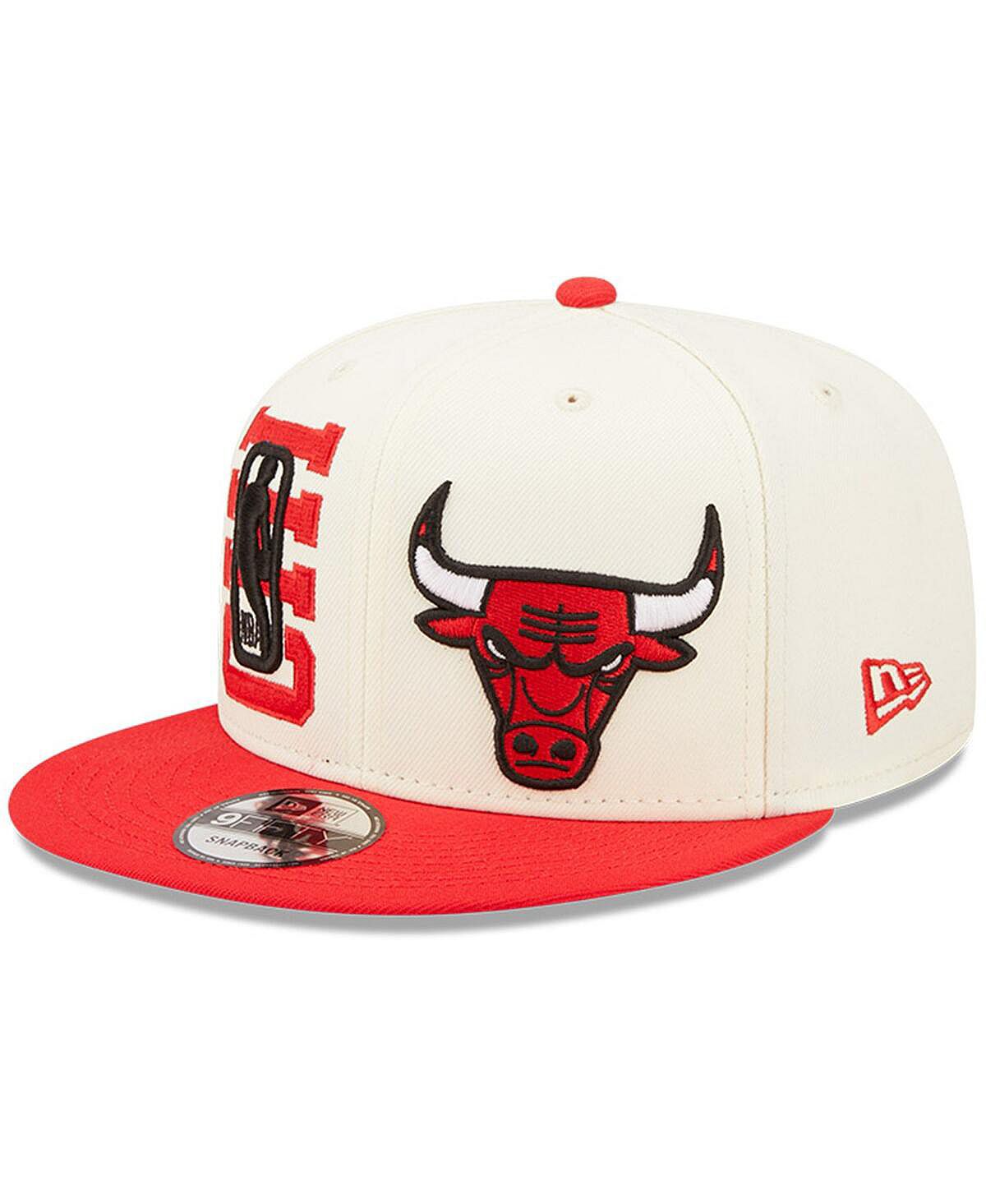 

Мужская регулируемая кепка Snapback кремового и красного цветов Chicago Bulls 2022 NBA Draft 9FIFTY New Era