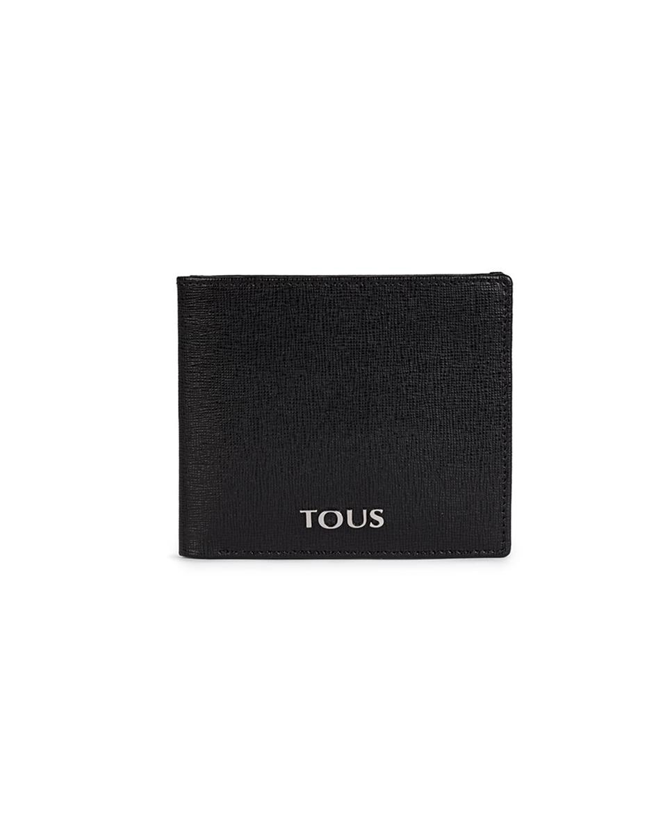 Мужской кожаный кошелек New Berlin среднего размера, черный Tous, черный
