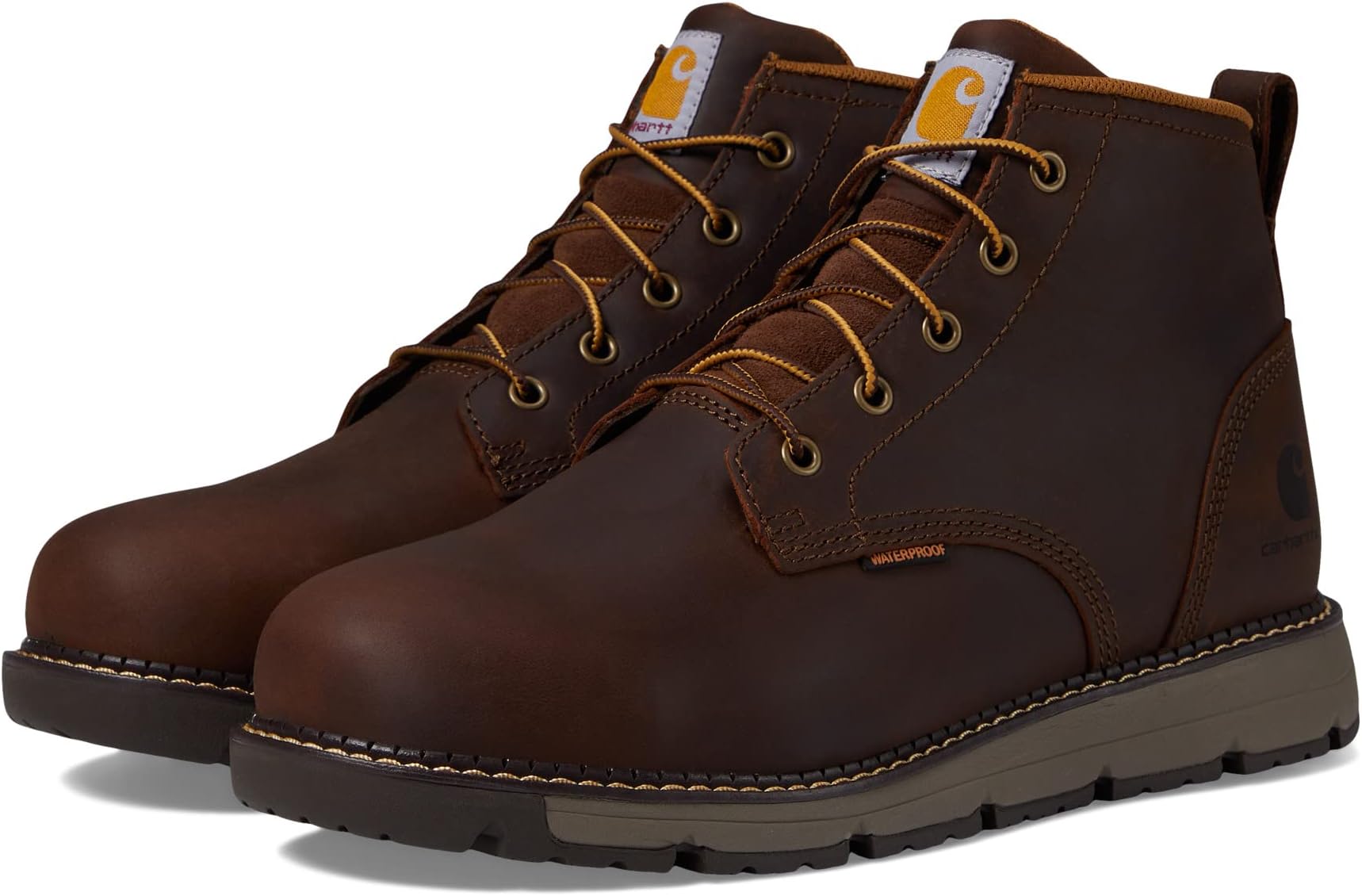 Рабочая обувь водонепроницаемая со стальным носком Millbrook Waterproof 5 Steel Toe Wedge Work Boot Carhartt, цвет Brown Oil Tanned