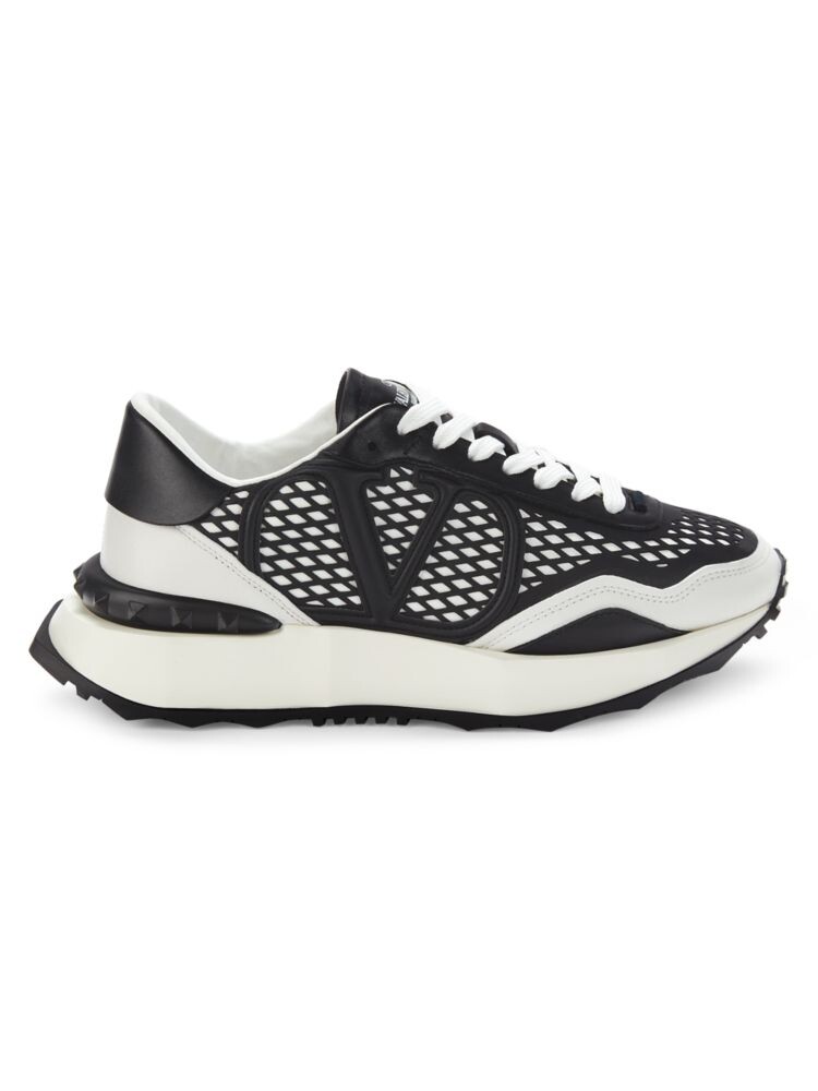 

Кроссовки для бега Rockstud с сеткой Valentino Garavani, цвет Bianco Nero