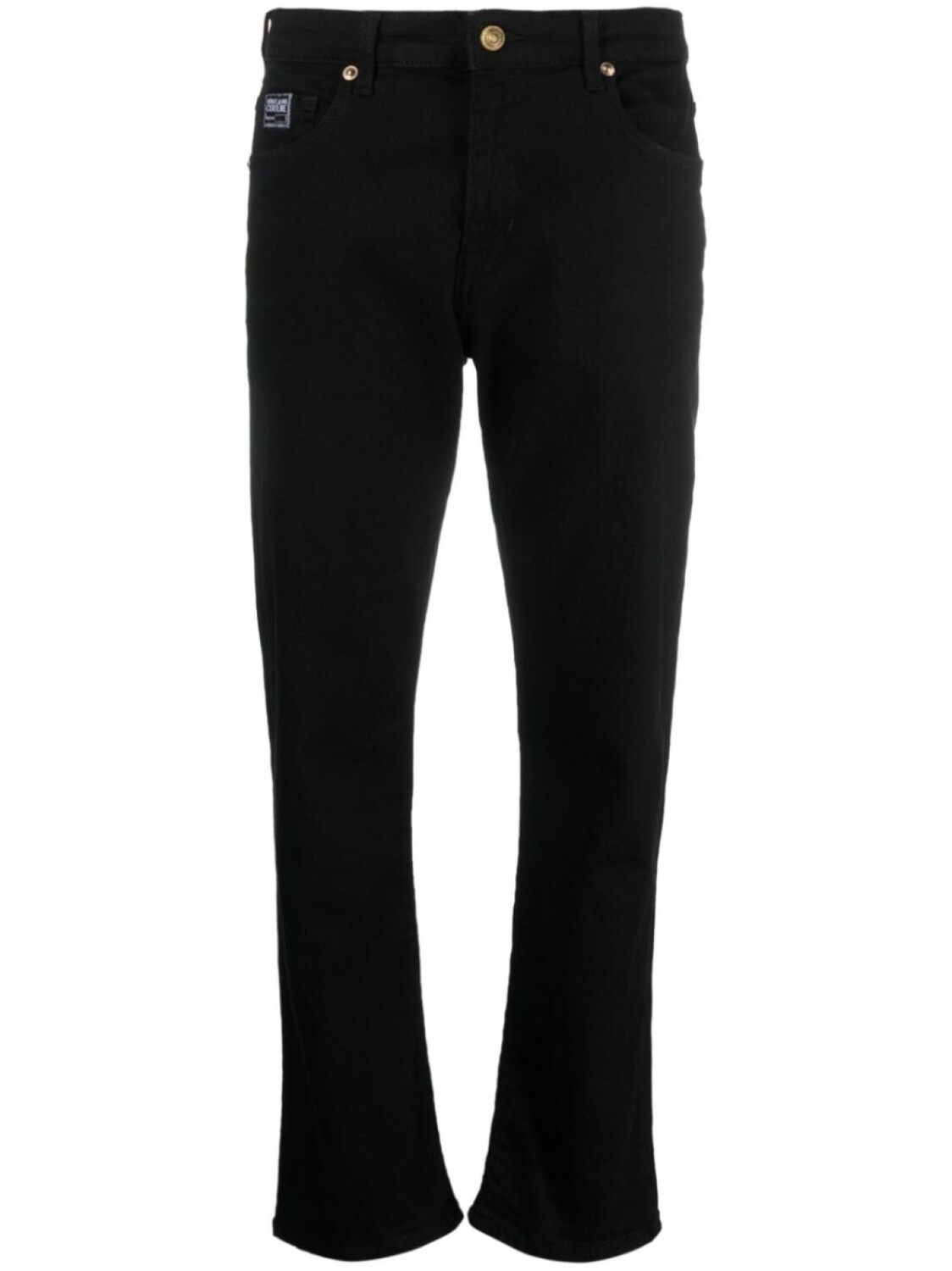 

Versace Jeans Couture прямые джинсы с нашивкой-логотипом, черный