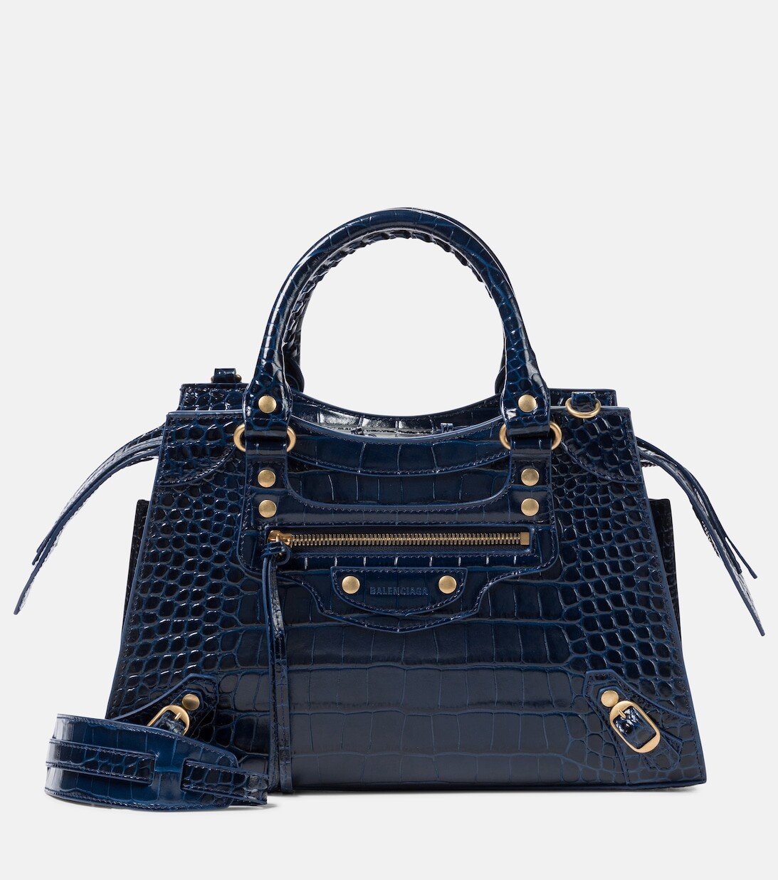 

Маленькая сумка-тоут Neo Classic из кожи Balenciaga, синий