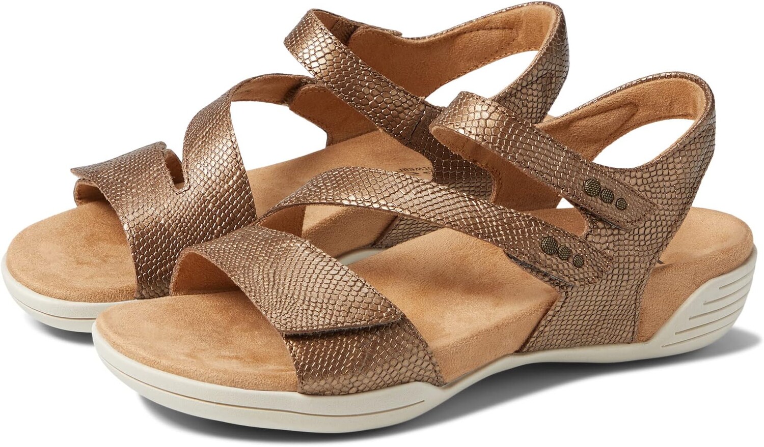 

Сандалии на плоской подошве Denia Halsa Footwear, бронза
