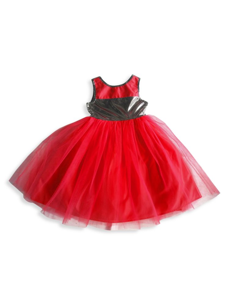 Платье А-силуэта из тюля для маленьких девочек и девочек Joe-Ella, красный многоярусное платье с рюшами для маленьких девочек и девочек joe ella красный
