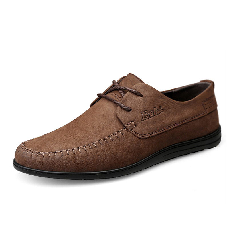 

Туфли мужские Men"s Casual Men Low-Top Bole, цвет Light brown punching