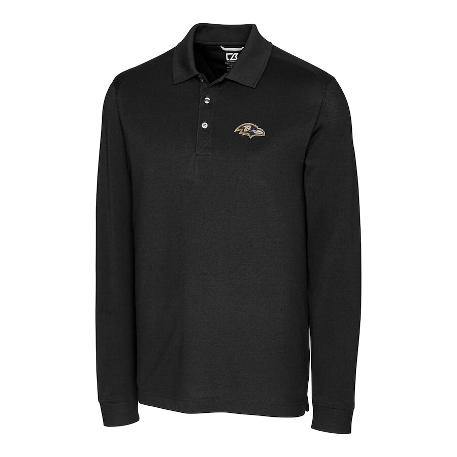 

Поло с длинным рукавом Cutter & Buck Baltimore Ravens, черный
