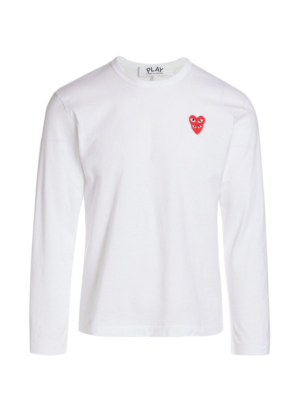 

Футболка с длинными рукавами Play Double Heart Comme des Garçons PLAY, белый
