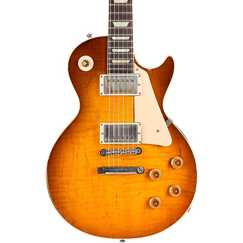 

Электрогитара Gibson Custom Murphy Lab 1959 Les Paul Standard Reissue Heavy Aged Electric Guitar Green Lemon Fade