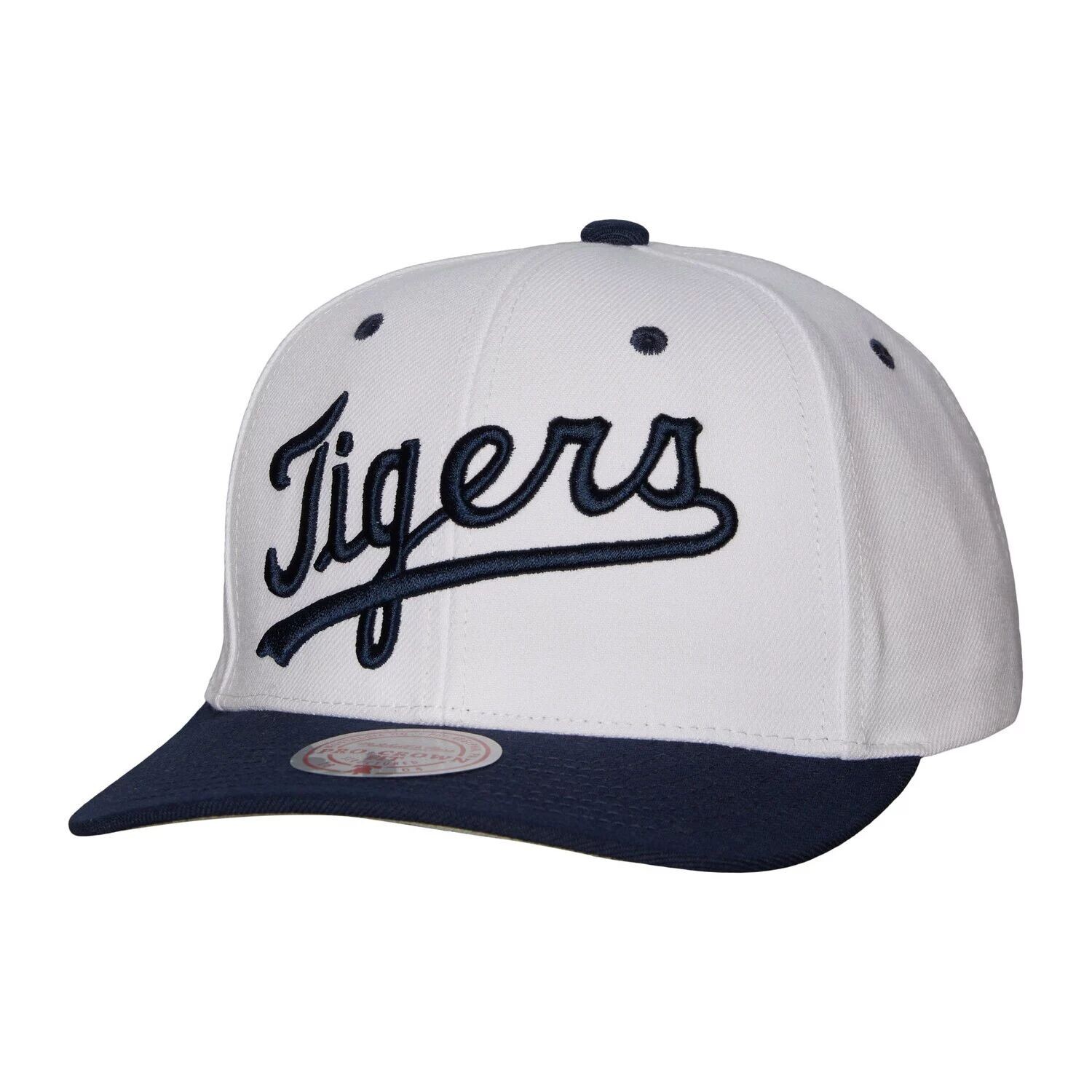 

Мужская белая кепка Mitchell & Ness Detroit Tigers Cooperstown Collection Pro Crown Snapback