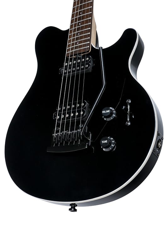 Электрогитара Sterling by Music Man AX3S-BK-R1 Axis Black White Binding Electric Guitar электрогитара sterling axis in white with black body binding ax3s wh r1