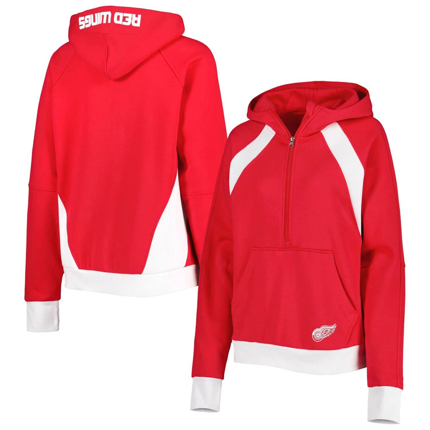

Женская стартовая красная толстовка с молнией до половины длины Detroit Red Wings Wishbone Starter, Красный