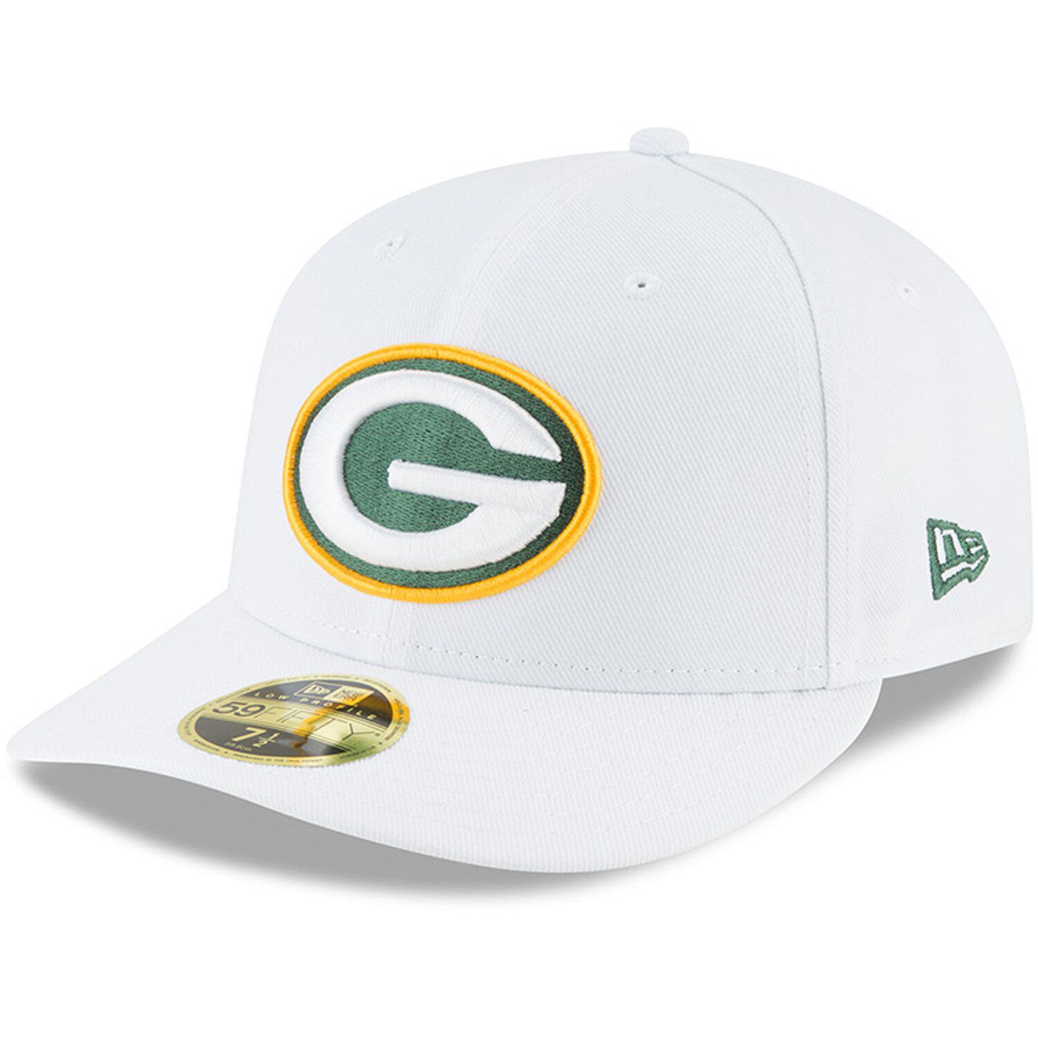 

Мужская облегающая шляпа New Era White Green Bay Packers Omaha Low Profile 59FIFTY