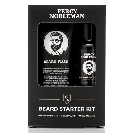 Стартовый набор для бороды с маслом для бороды и средством для мытья, 30/75 мл, Percy Nobleman гребень для бороды percy nobleman