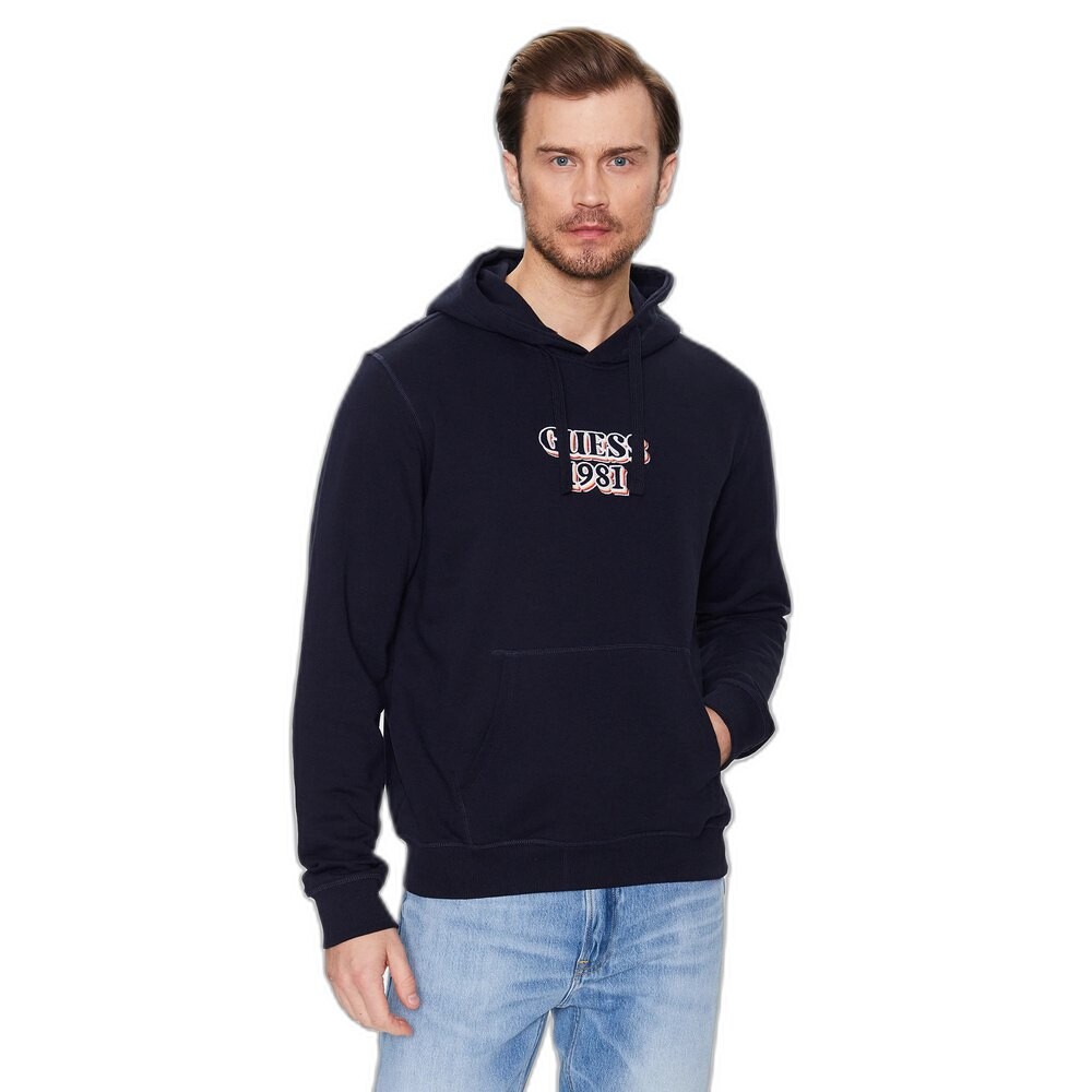 

Худи Guess Embroidered, синий