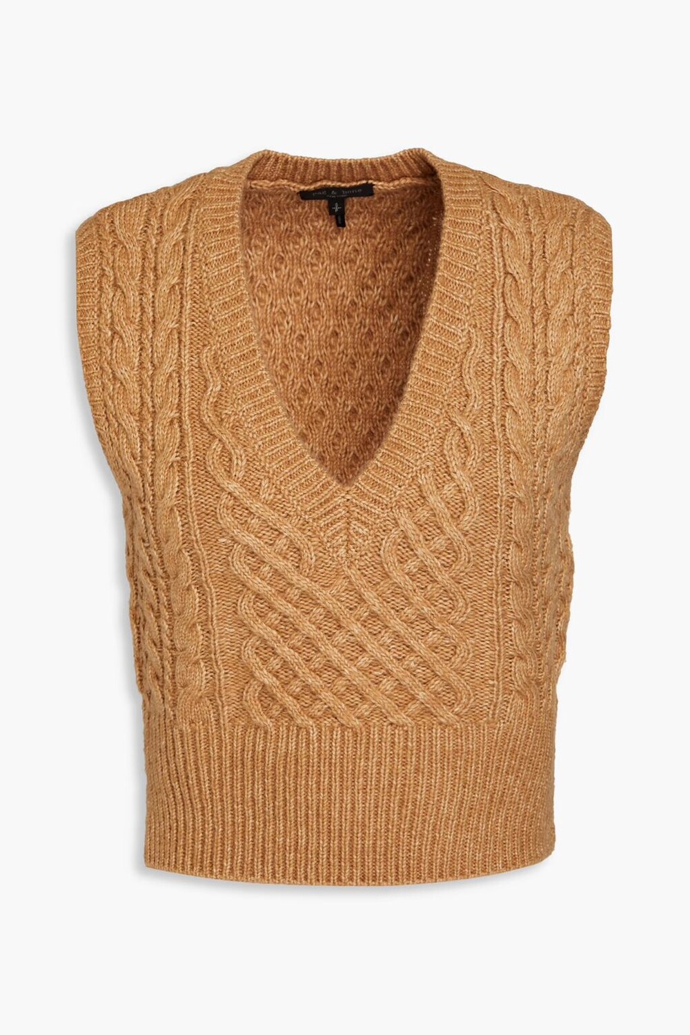 

Жилет Elizabeth жаккардовой вязки из шерсти, хлопка и смеси альпаки. Rag & Bone, коричневый