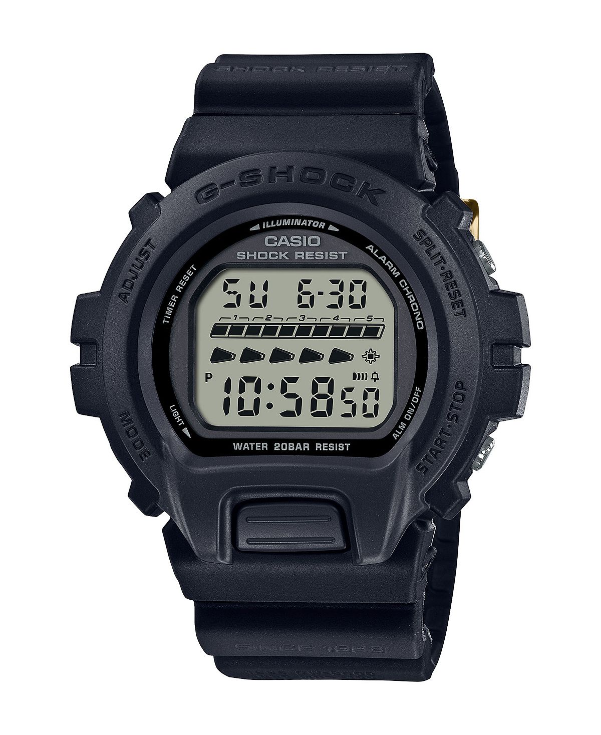 

Мужские цифровые часы из черной смолы, 50 мм, DW6640RE-1 G-Shock