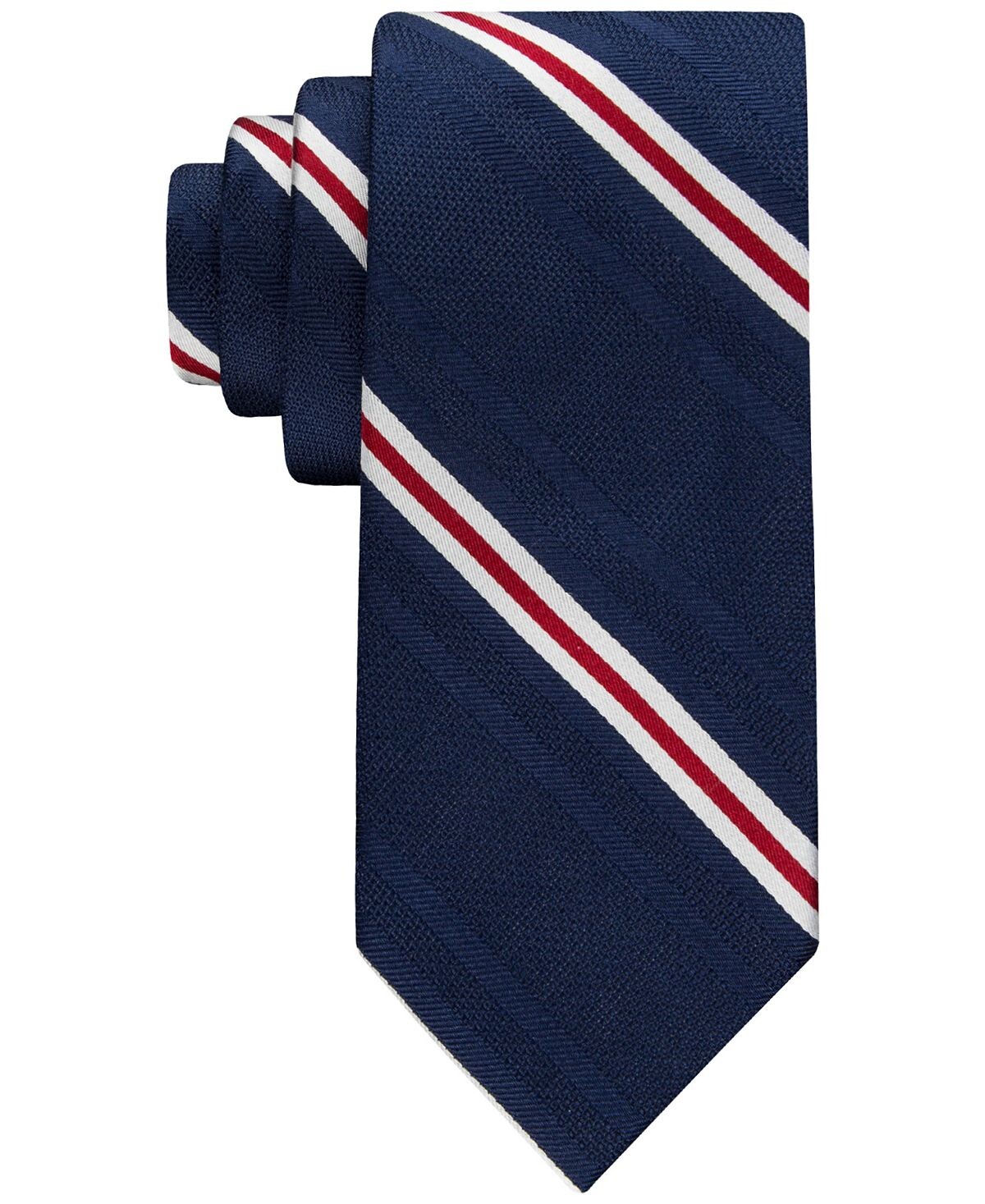 

Мужской галстук в полоску с гренадиновым узором Tommy Hilfiger