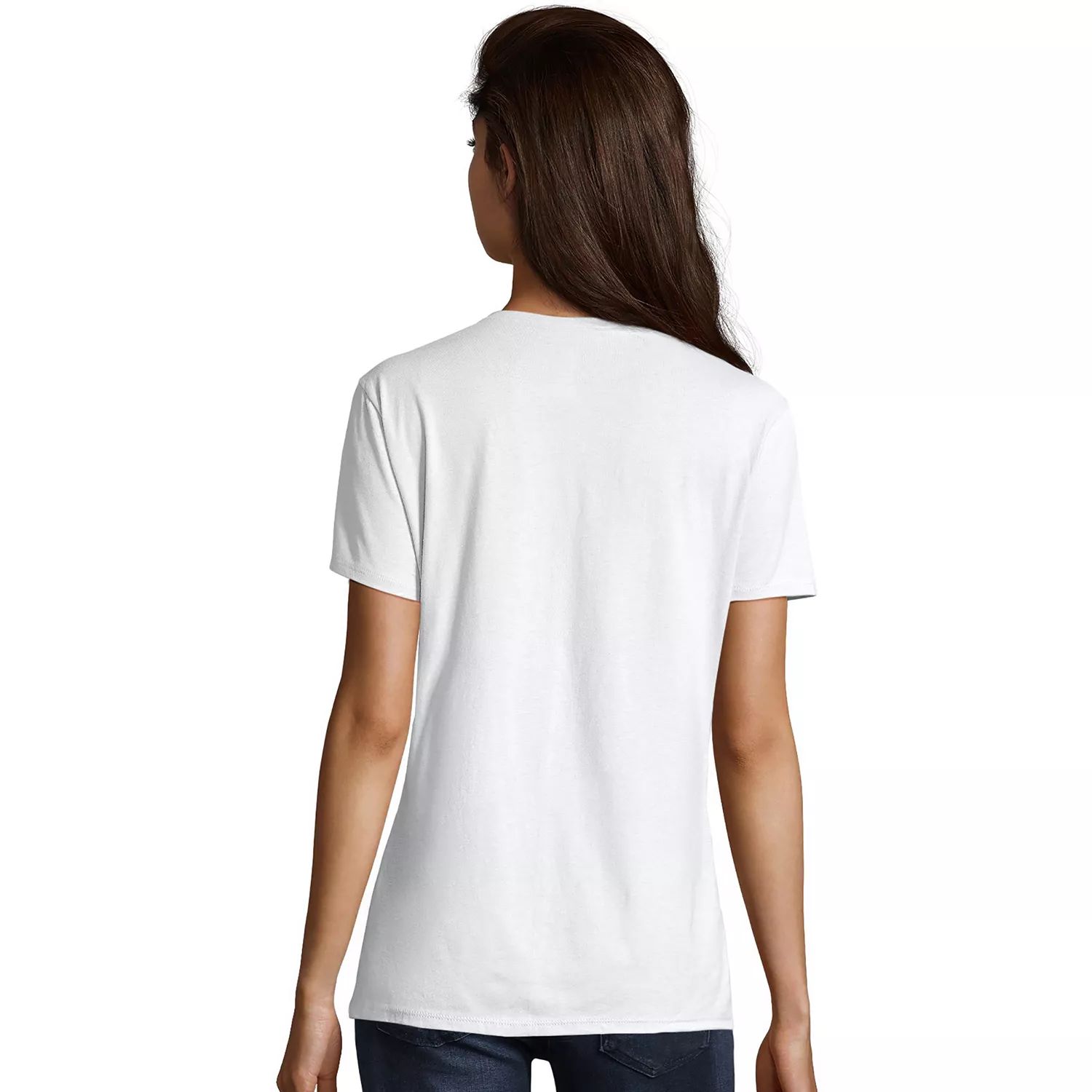 цена Женская футболка Hanes с короткими рукавами и V-образным вырезом с графическим рисунком Hanes