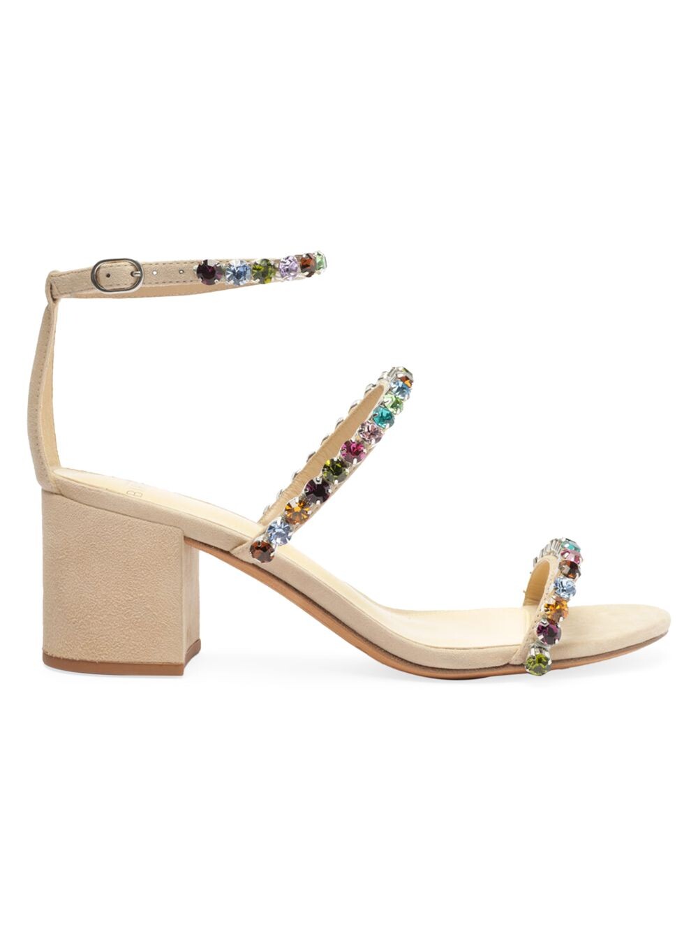 

Босоножки Alexa с кристаллами и замшей на блочном каблуке Alexandre Birman